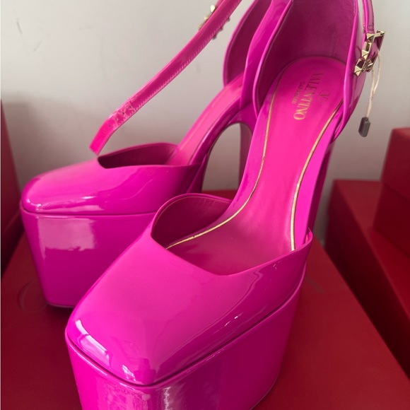 Valentino Garavani Discobox 180 patent-leather platform pumps size 40.5 new box - Picture 8 of 16